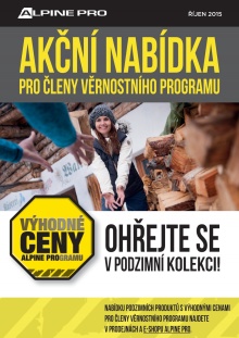 akční leták ALPINE PRO 1.10.2015-31.10.2015