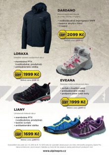 akční leták ALPINE PRO 1.10.2015-31.10.2015