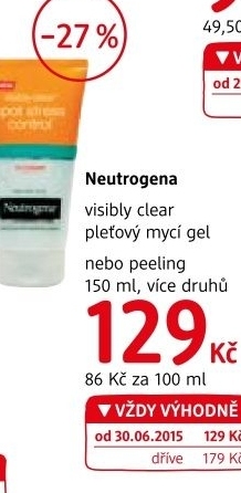 Emulze pletova cistici visibly clear neutrogena