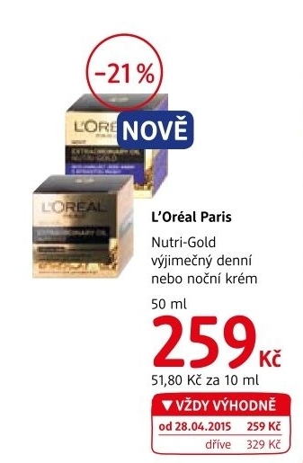Krem pletovy vyzivny nutri gold l oreal