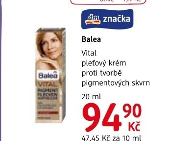 Krem pletovy proti pigmentovym skvrnam vital balea