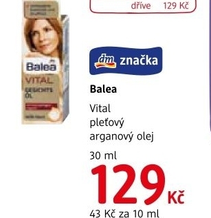 Olej pletovy arganovy vital balea