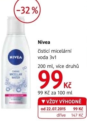 Micelarni voda cistici zklidnujici 3v1 nivea
