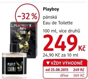 Toaletni voda panska playboy