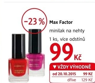 Lak na nehty mini max effect max factor