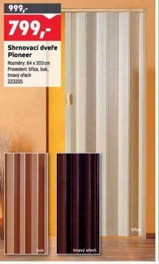 Pioneer, shrnovací dveře