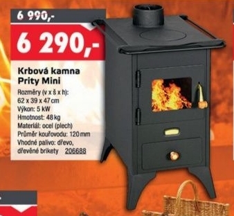 Prity Mini, krbová  kamna