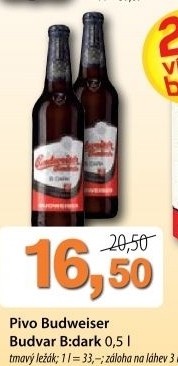 Pivo tmavy lezak 12 b dark budweiser budvar