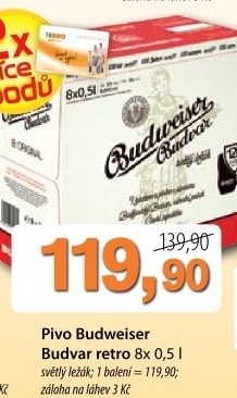 Pivo svetly lezak b original budweiser budvar