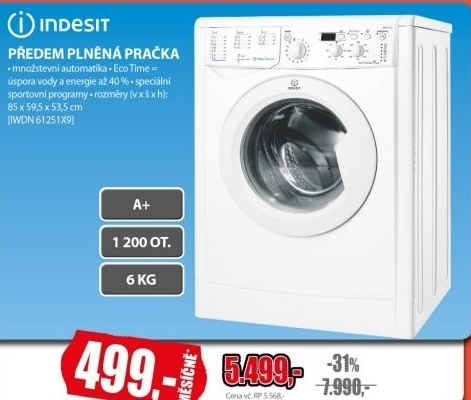 Indesit, předem plněná pračka