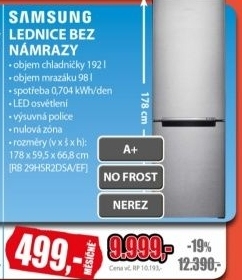 Samsung, lednice bez námrazy