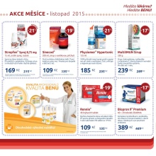 akční leták BENU Lékárna 1.11.2015-30.11.2015