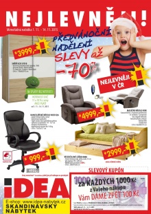 akční leták IDEA nábytek 1.11.2015-14.11.2015