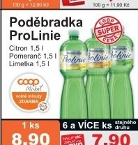 Voda ochucena prolinie podebradka