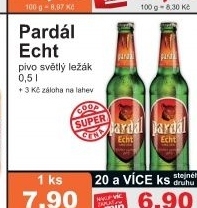 Pivo svetly lezak 11 echt pardal