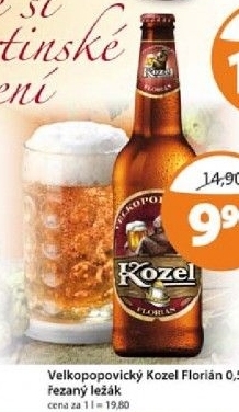 Pivo polotmavy lezak florian velkopopovicky kozel