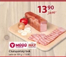 Bok chaluparsky maso uzeniny pisek