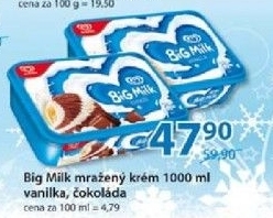 Zmrzlina ve vanicce big milk algida