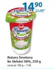 Smetana ke slehani 30 natura zott