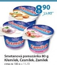 Pomazanka smetanova kremilek chocenska mlekarna