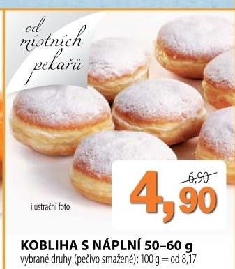 Kobliha s ovocnou naplni