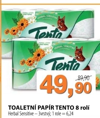 Toaletni papir 3vrstvy tento