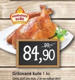 Kure grilovane vodnanske kure
