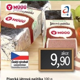 Pastika jatrova pisecka maso uzeniny pisek
