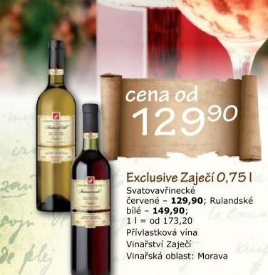 Vino svatovavrinecke exclusive vinarstvi zajeci