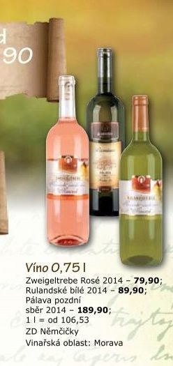 Vino zweigeltrebe rose vinarstvi zd nemcicky