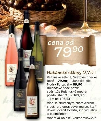 Vino veltlinske zelene habanske sklepy