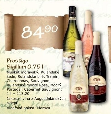 Vino muskat moravsky augustiniansky sklep