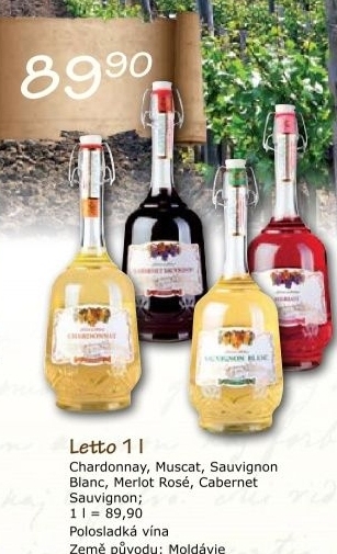 Vino chardonnay letto