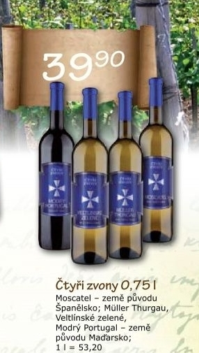 Vino moscatel ctyri zvony vinarstvi mutenice