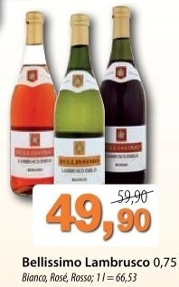 Sekt bily lambrusco bellissimo