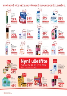 akční leták dm drogerie 4.11.2015-30.11.2015