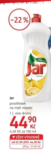 Prostredek na nadobi jar