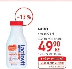 Sprchovy gel lactovit