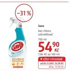 Odmastovac bez chloru savo