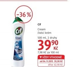 Cistici pisek tekuty cream cif