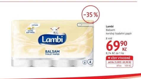 Toaletni papir 4vrstvy lambi