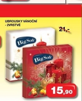 Ubrousky papirove vanocni big soft