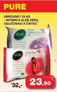 Ubrousky pro intimni hygienu pure