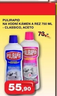 Cistic na vodni kamen a rez pulirapid