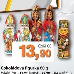 Figurka cokoladova mikulas