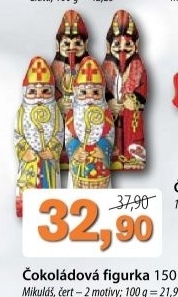 Figurka cokoladova mikulas