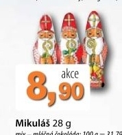 Figurka cokoladova mikulas