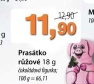 Figurka cokoladova prasatko