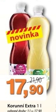 Voda ochucena extra korunni