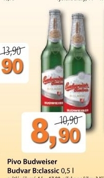 Pivo svetle vycepni b classic budweiser budvar